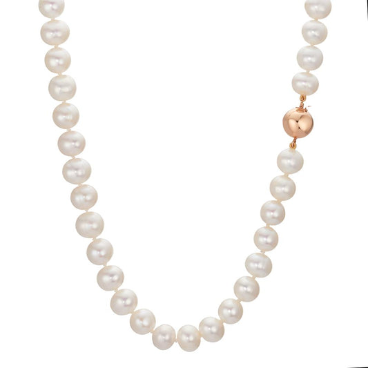 Necklace 18k Red Gold Freshwater pearl 45 cm