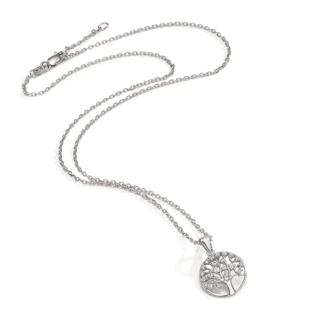 Necklace with pendant Silver Rhodium plated Tree Of Life 40-42 cm