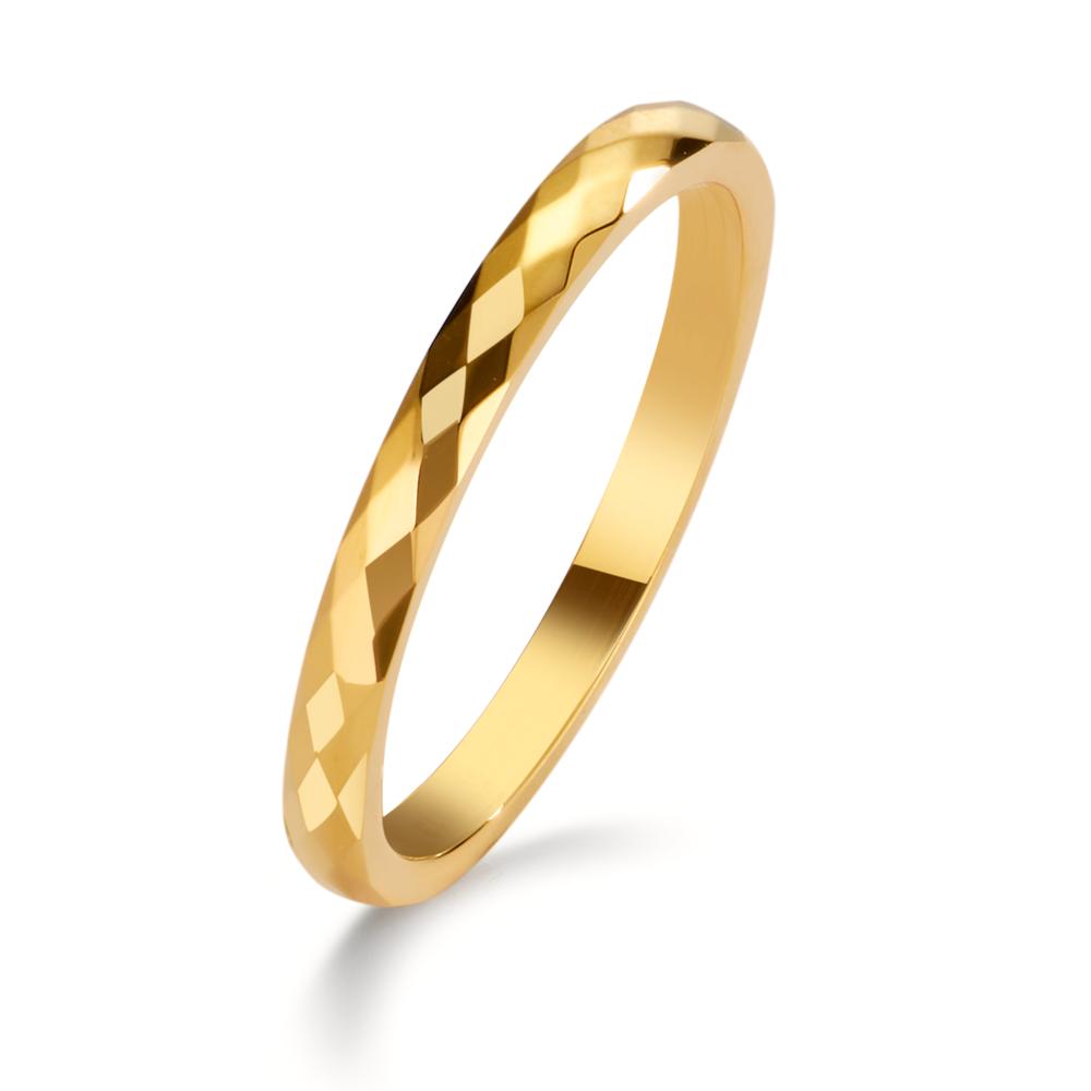 Stacking ring Tungsten Yellow IP coated