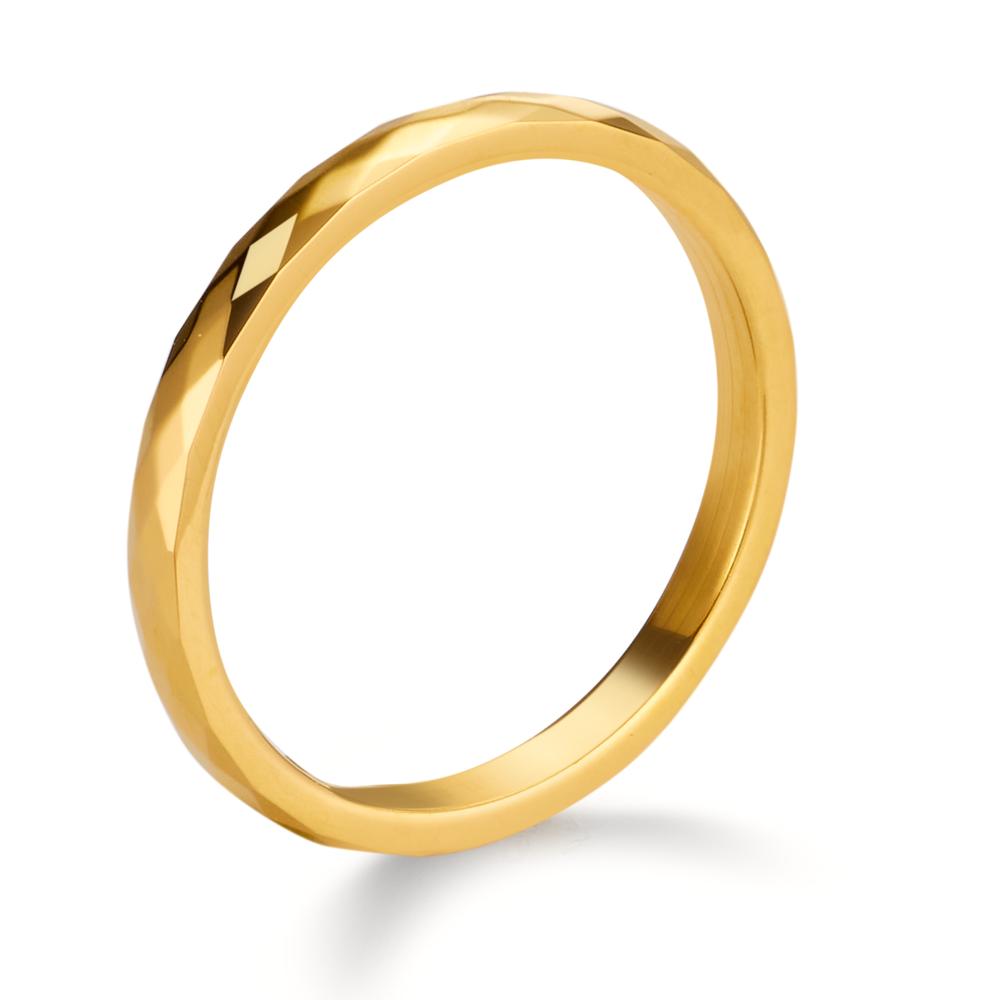 Stacking ring Tungsten Yellow IP coated