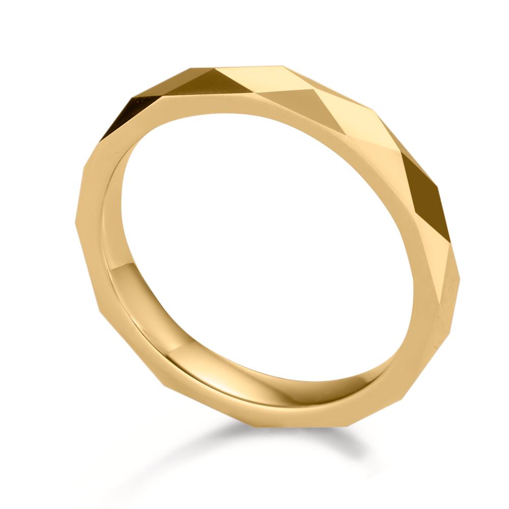 Stacking ring Tungsten Yellow IP coated