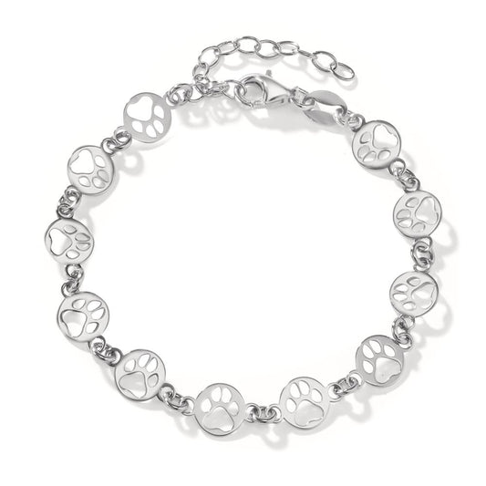 Bracelet Silver Rhodium plated Paw 15-19 cm