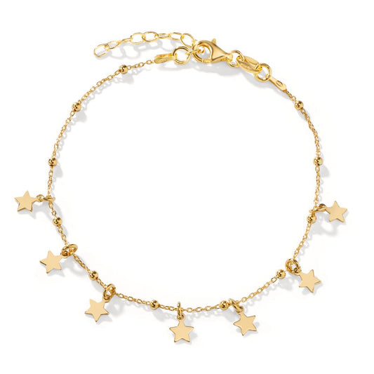 Bracelet Silver Yellow Gold plated Star 19-22 cm