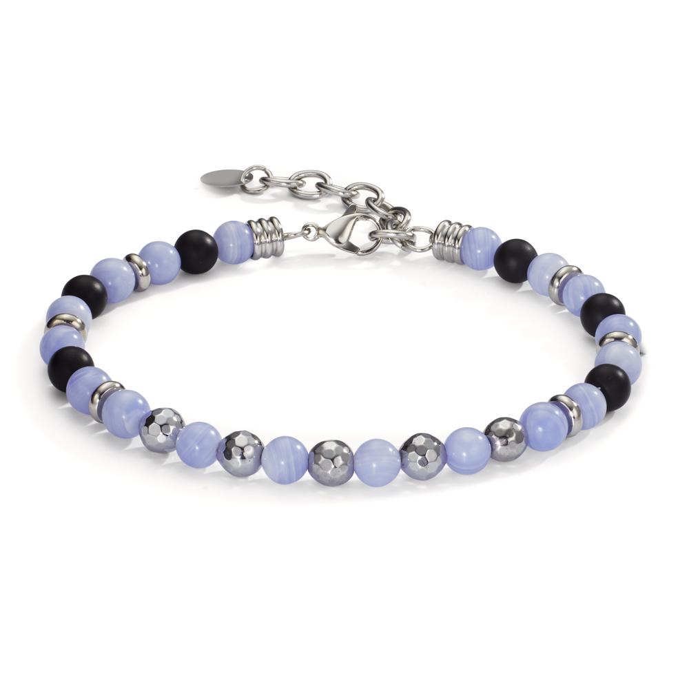 Bracelet Stainless steel Agate 21-25 cm Ø6.5 mm