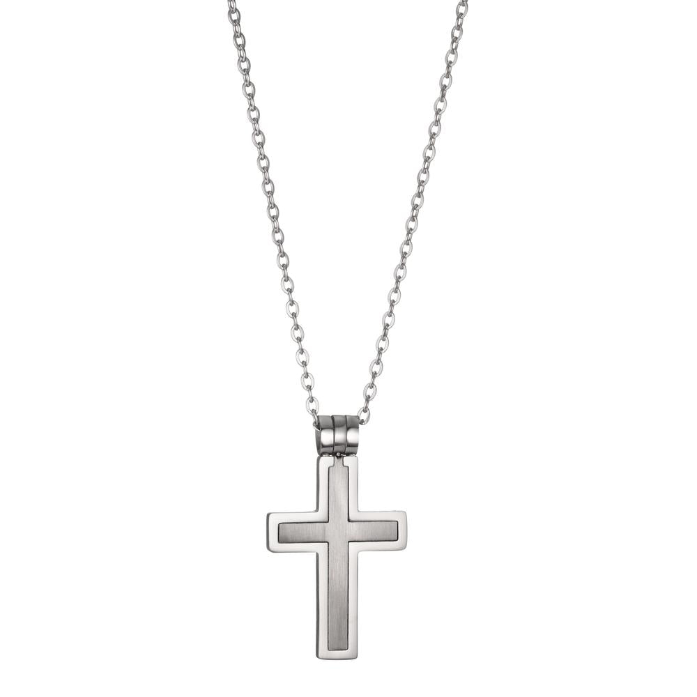 Necklace Stainless steel Cross 45-50 cm