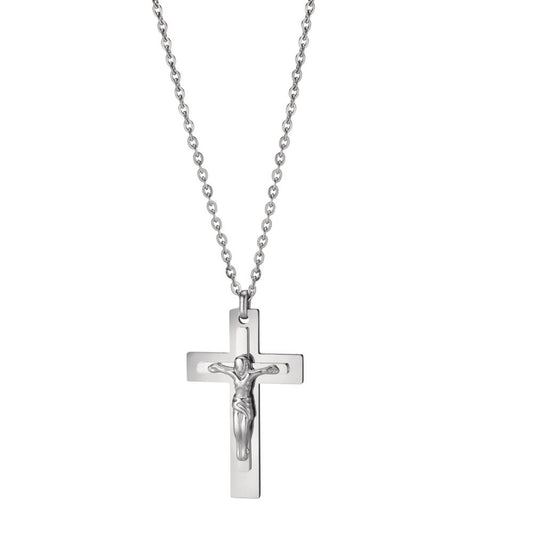 Necklace Stainless steel Cross 50 cm