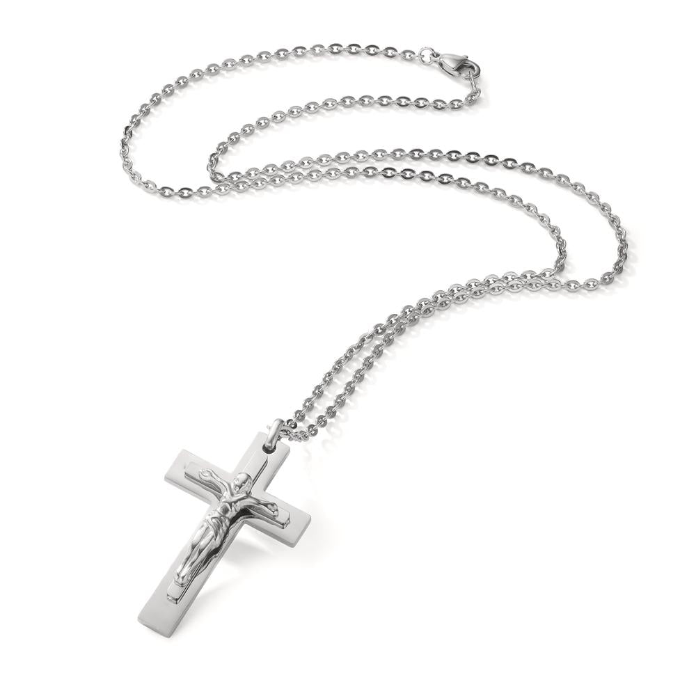 Necklace Stainless steel Cross 50 cm