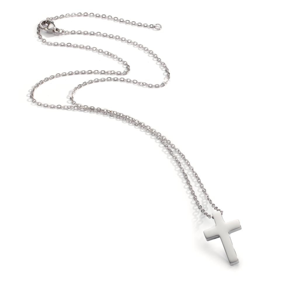 Necklace Stainless steel Cross 45-50 cm