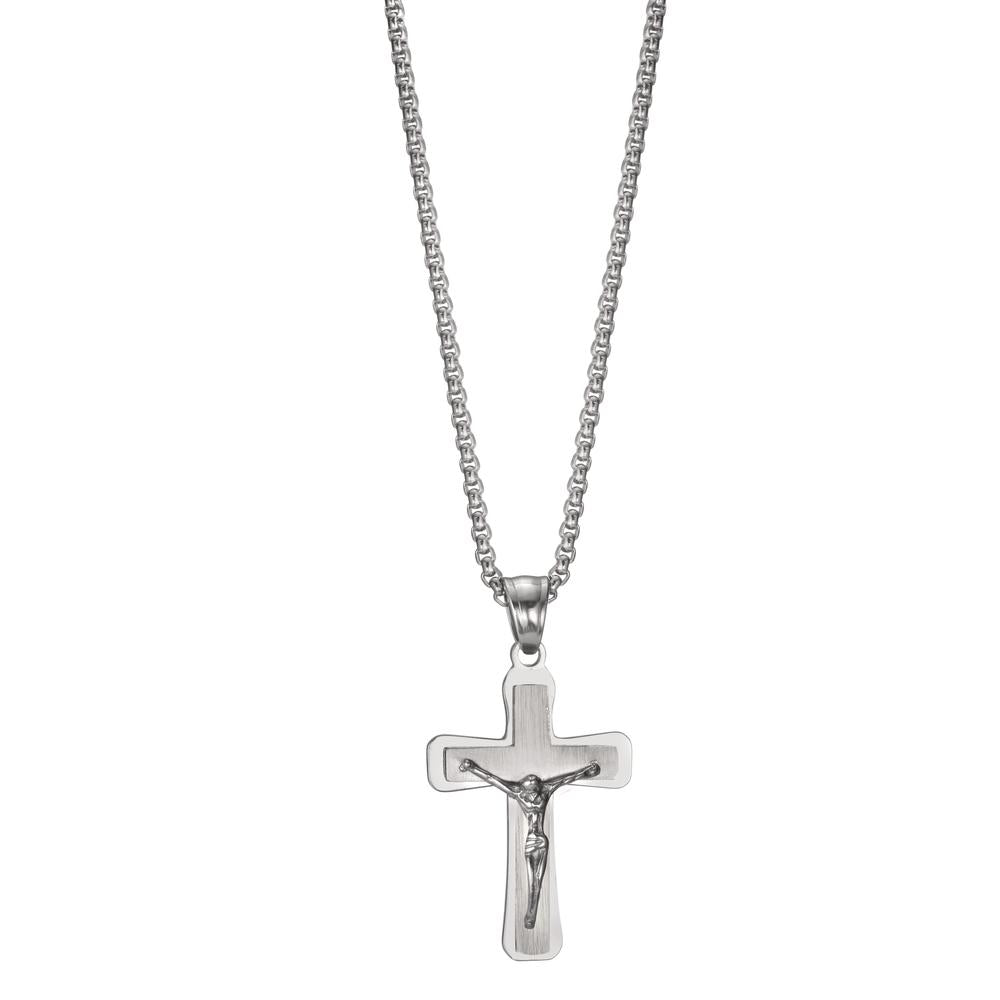 Necklace Stainless steel Cross 45-50 cm