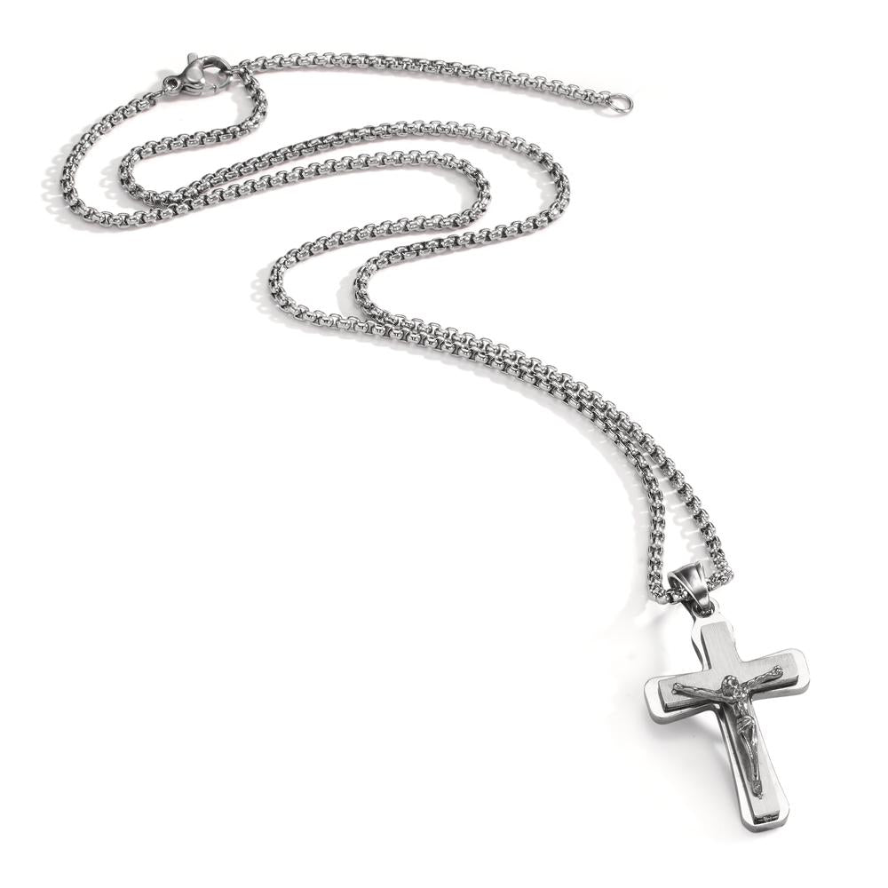 Necklace Stainless steel Cross 45-50 cm