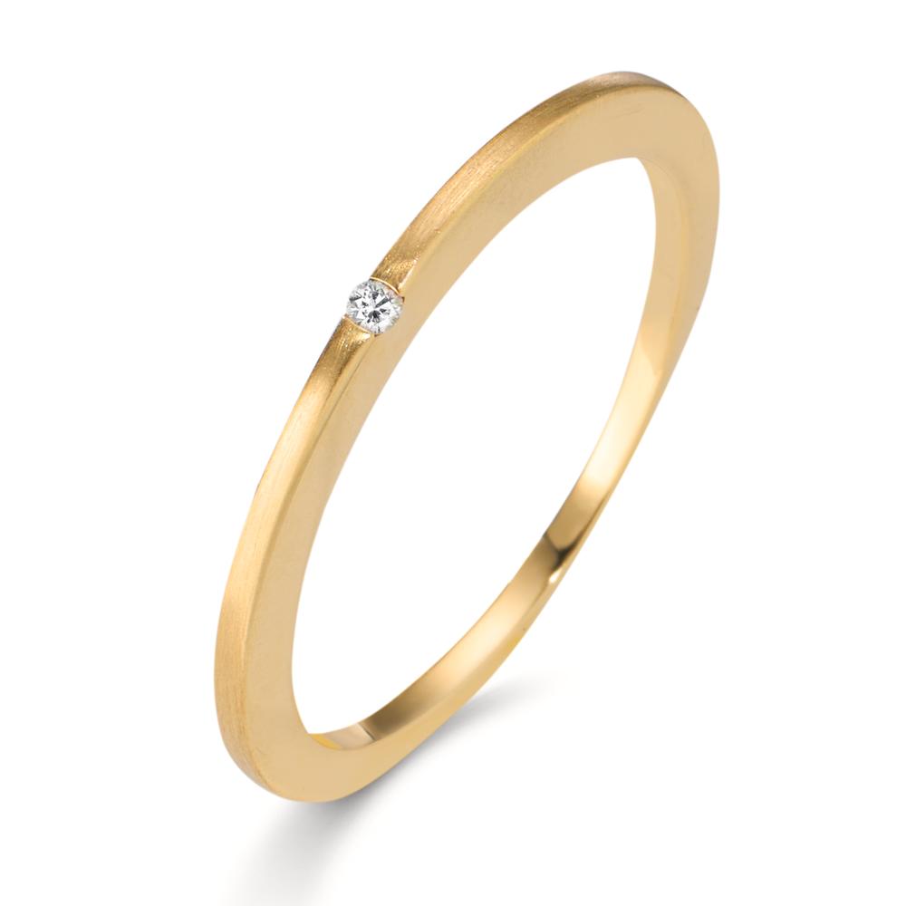 Stacking ring 18k Yellow Gold Lab-grown Diamond 0.01 ct, w-si