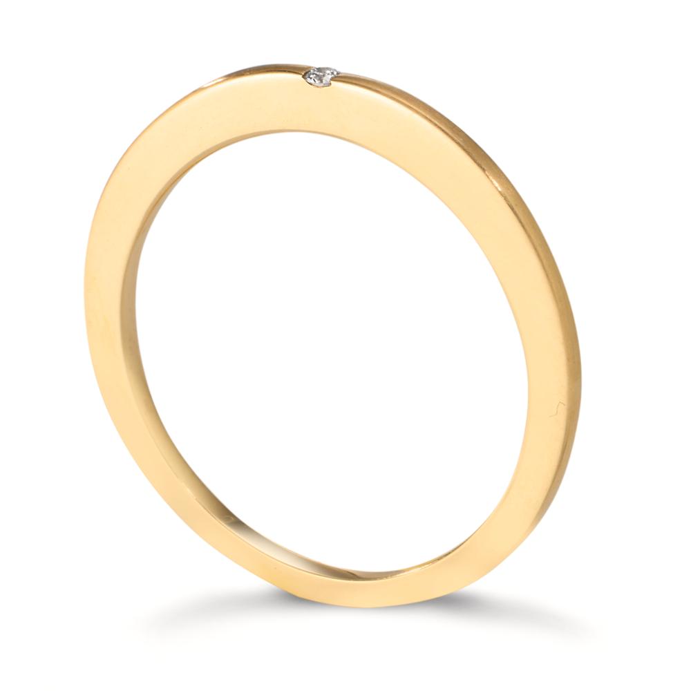 Stacking ring 18k Yellow Gold Lab-grown Diamond 0.01 ct, w-si