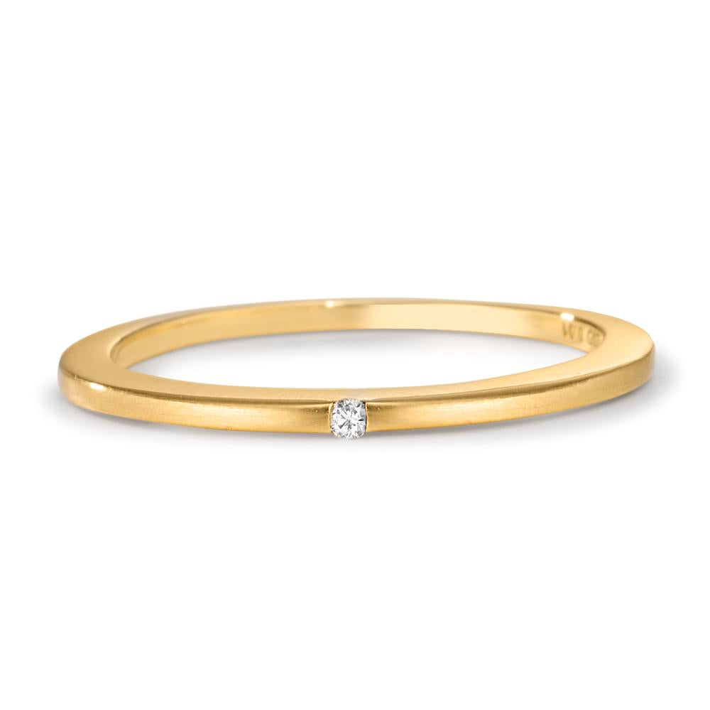 Stacking ring 18k Yellow Gold Lab-grown Diamond 0.01 ct, w-si