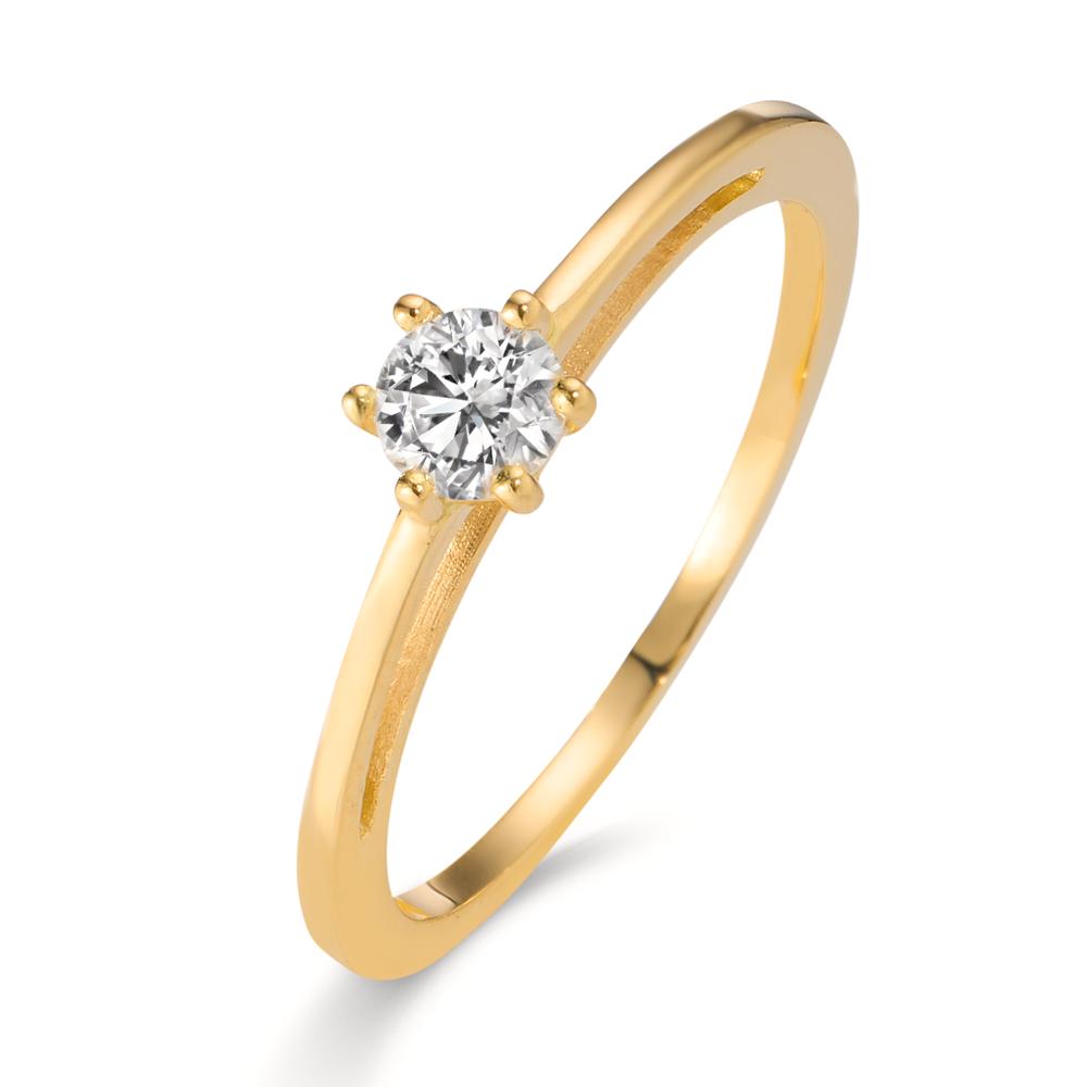 Solitaire ring 18k Yellow Gold Lab-grown Diamond 0.20 ct, w-si