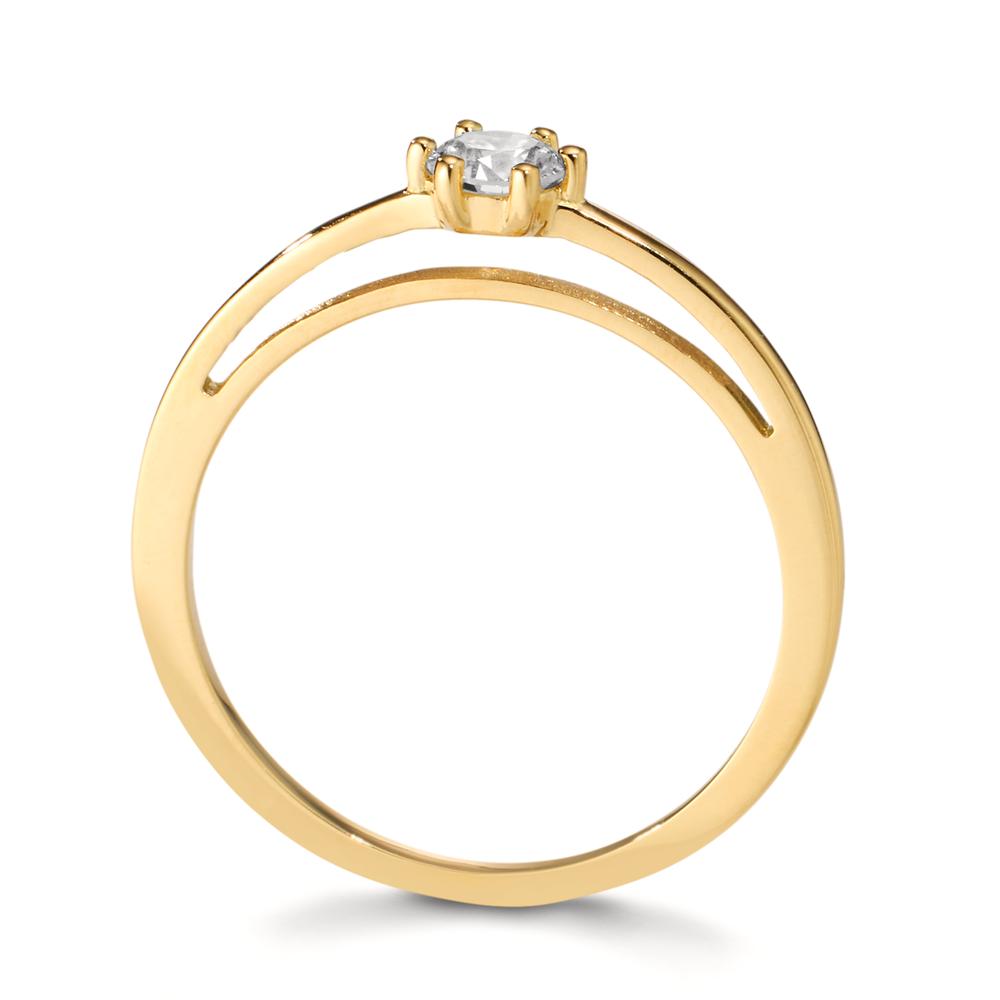 Solitaire ring 18k Yellow Gold Lab-grown Diamond 0.20 ct, w-si