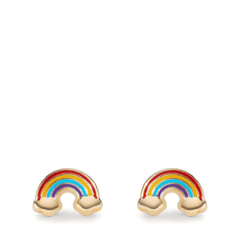 Stud earrings 9k Yellow Gold Lacquered