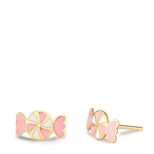 Stud earrings 9k Yellow Gold Lacquered