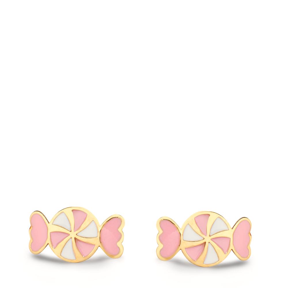 Stud earrings 9k Yellow Gold Lacquered