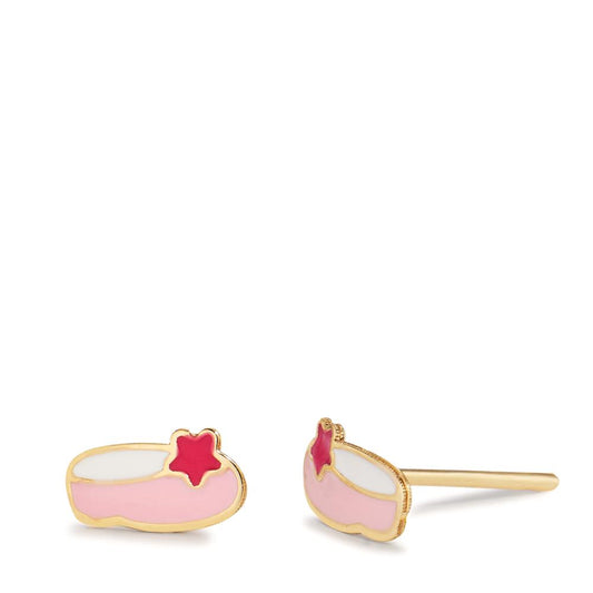 Stud earrings 9k Yellow Gold Lacquered Ballet