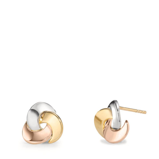 Stud earrings 9k Yellow Gold, 9k White Gold, 9k Red Gold Ø9.5 mm