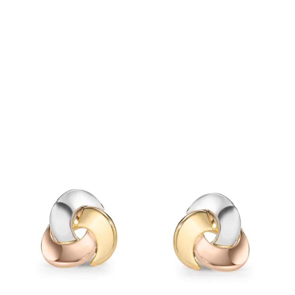 Stud earrings 9k Yellow Gold, 9k White Gold, 9k Red Gold Ø9.5 mm