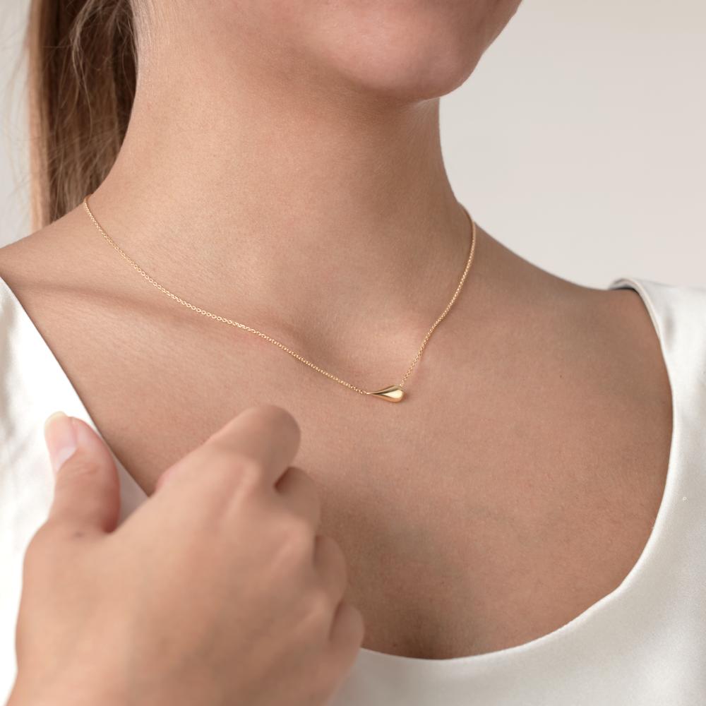 Necklace Silver Yellow Gold plated 42-45 cm