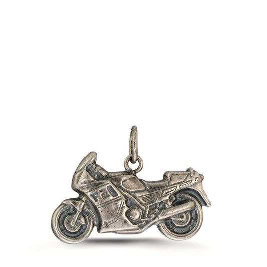 Pendant Silver Patinated Motorcycle