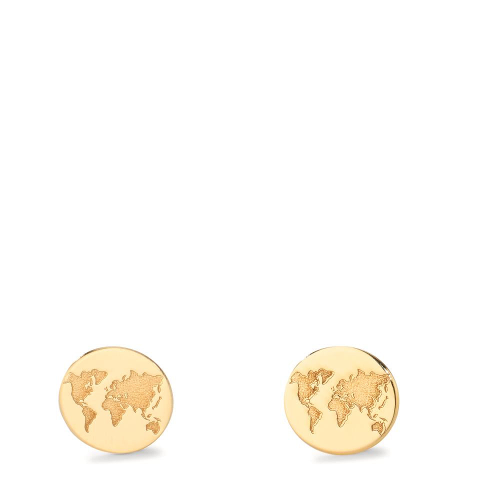 Stud earrings Silver Yellow Gold plated Globe