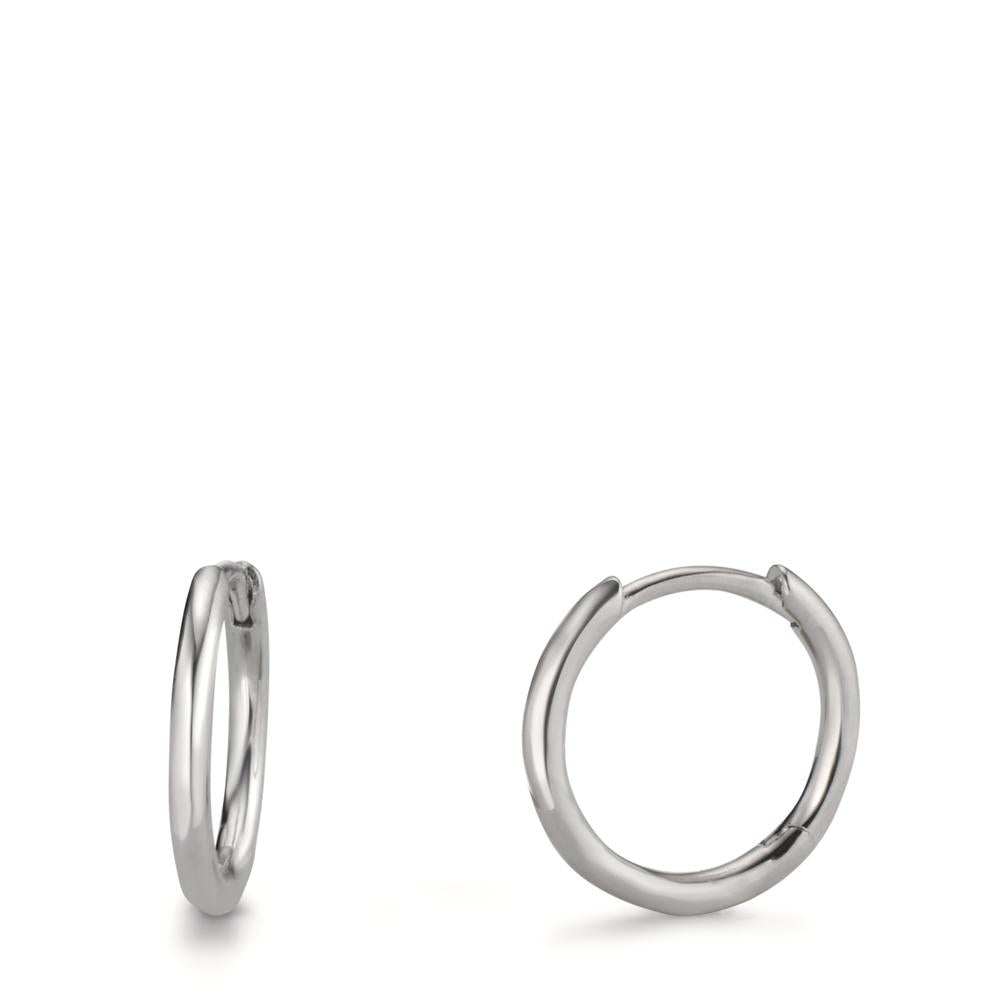 Hinged hoop Silver Rhodium plated