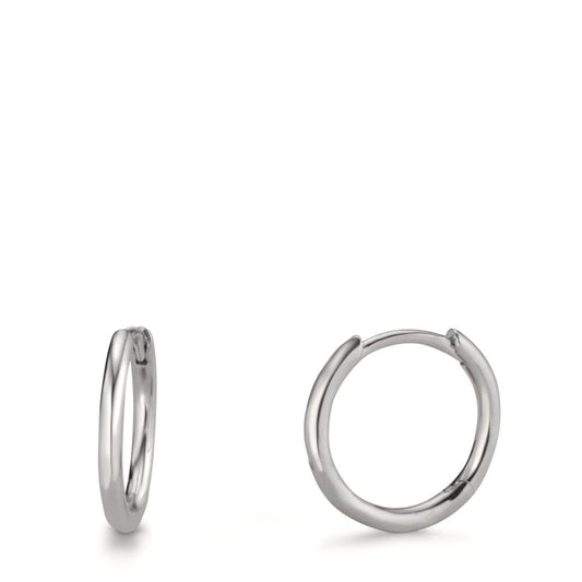 Hinged hoop Silver Rhodium plated