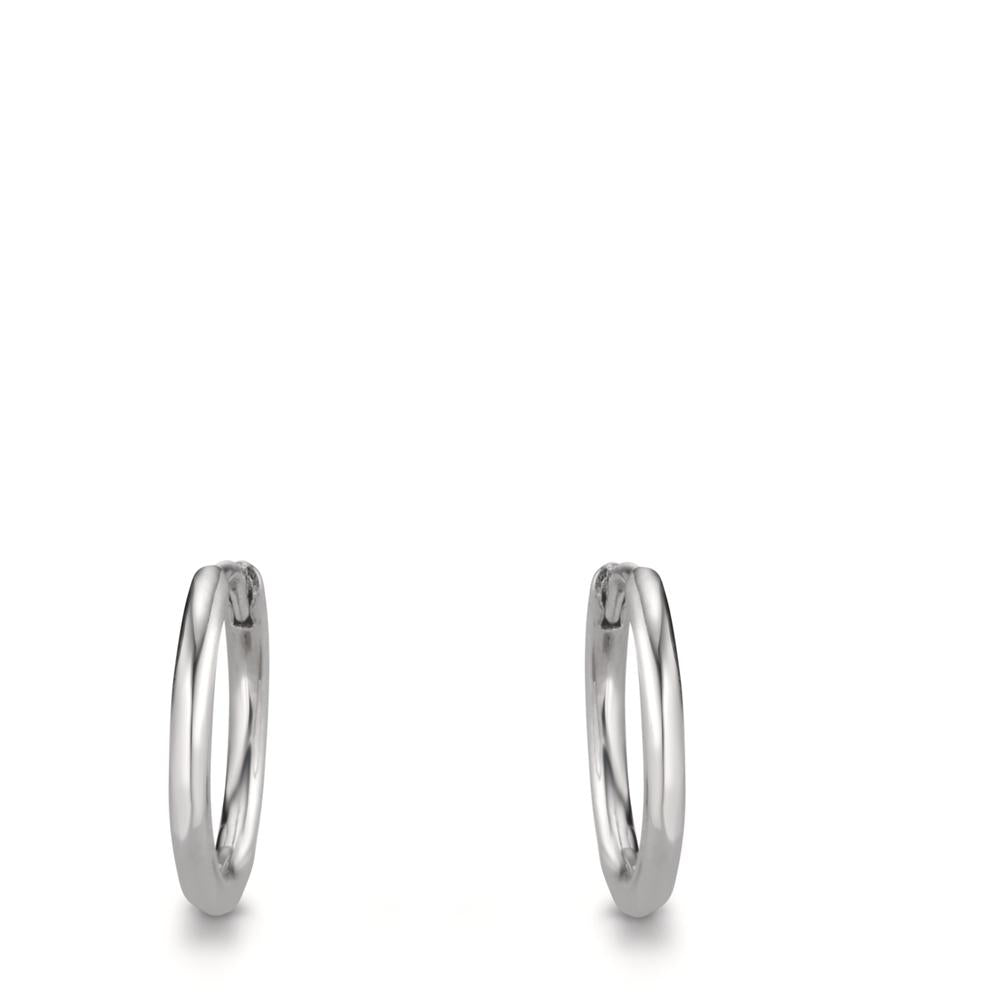 Hinged hoop Silver Rhodium plated