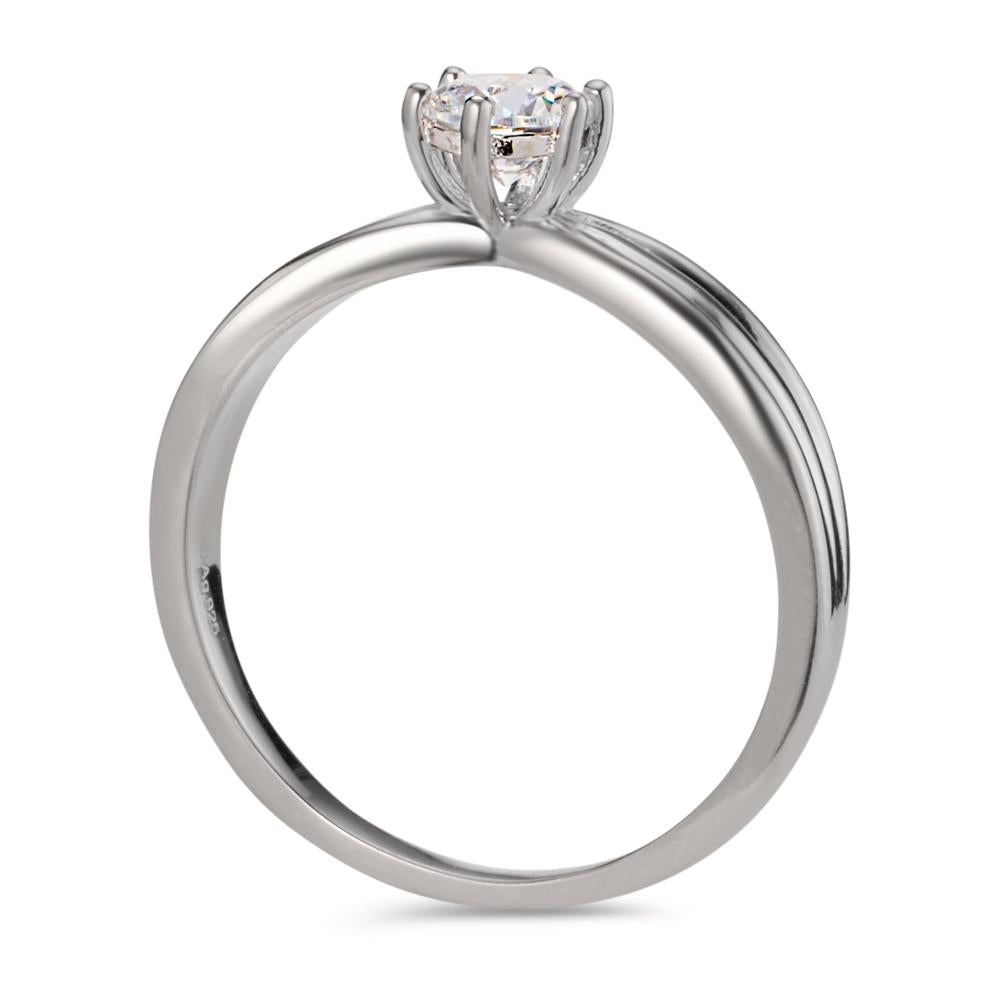 Ring Silver Zirconia Rhodium plated