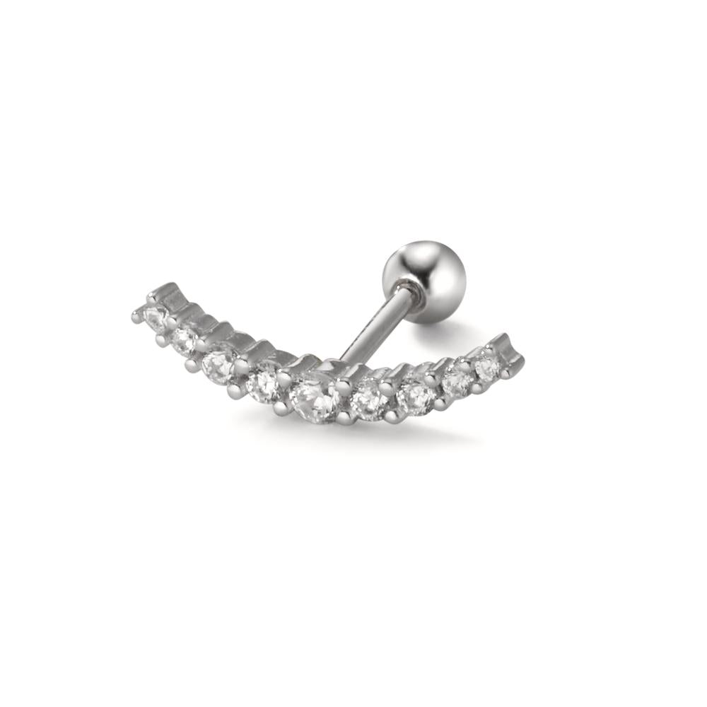 Piercing Silver Zirconia 9 Stones Rhodium plated