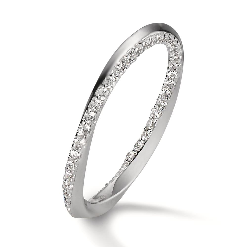 Ring Silver Zirconia Rhodium plated