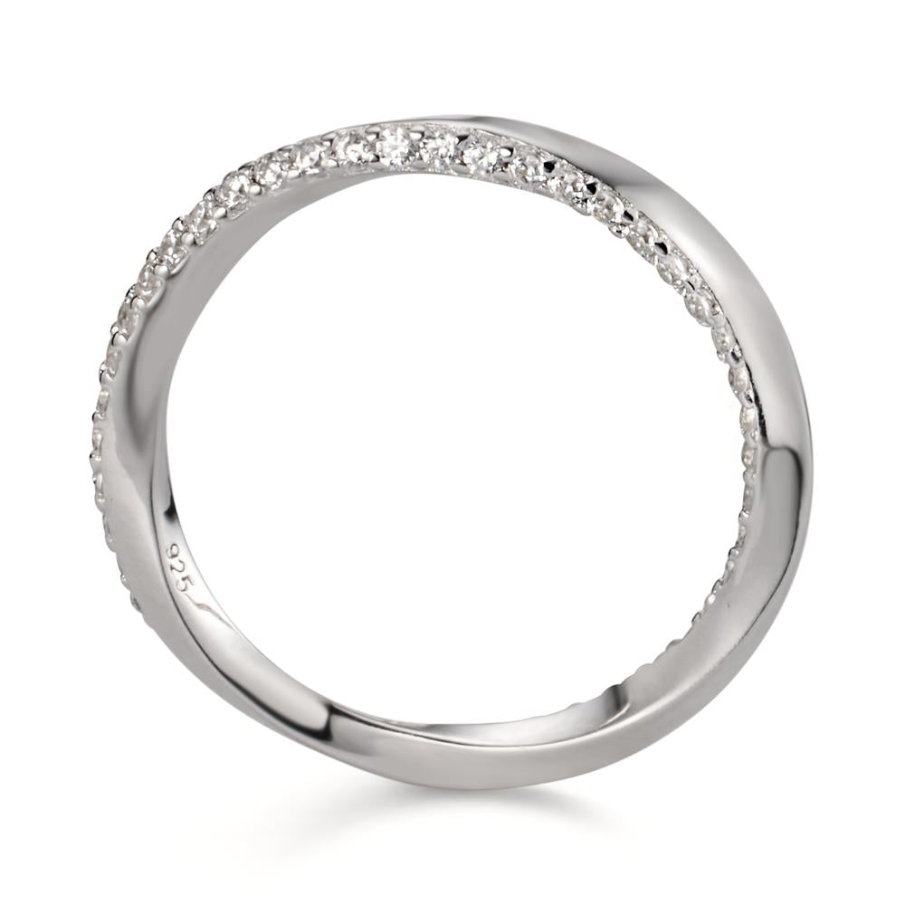 Ring Silver Zirconia Rhodium plated