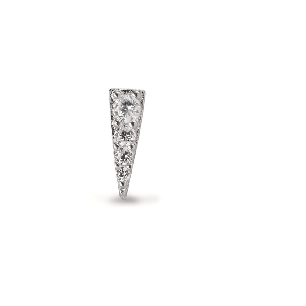 Piercing Silver Zirconia 4 Stones Rhodium plated