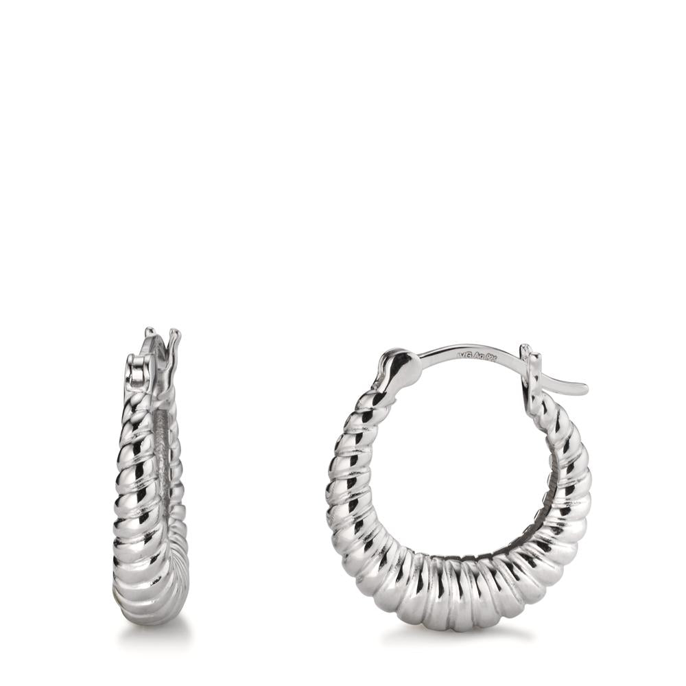 Hoop earrings Silver Rhodium plated