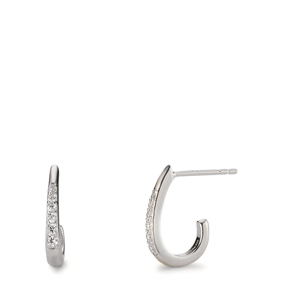 Drop Earrings Silver Zirconia 12 Stones Rhodium plated