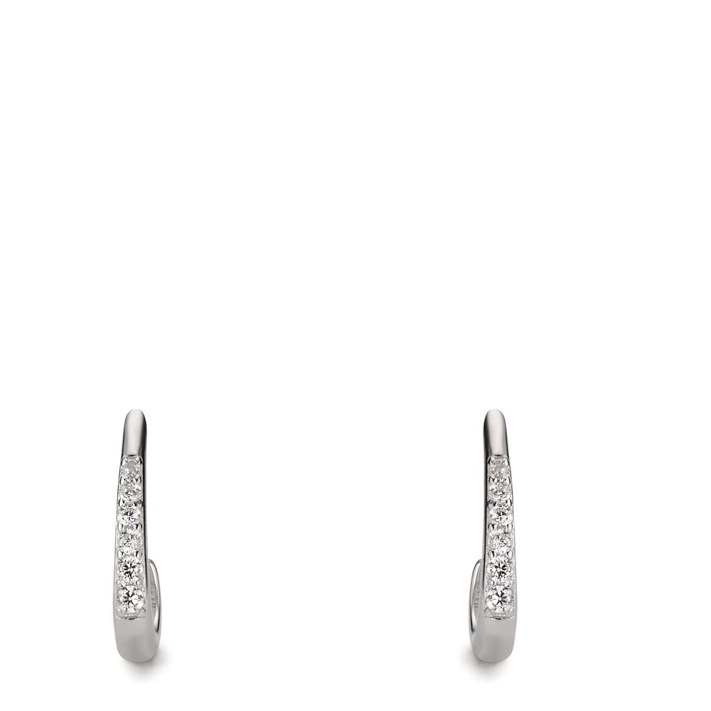 Drop Earrings Silver Zirconia 12 Stones Rhodium plated