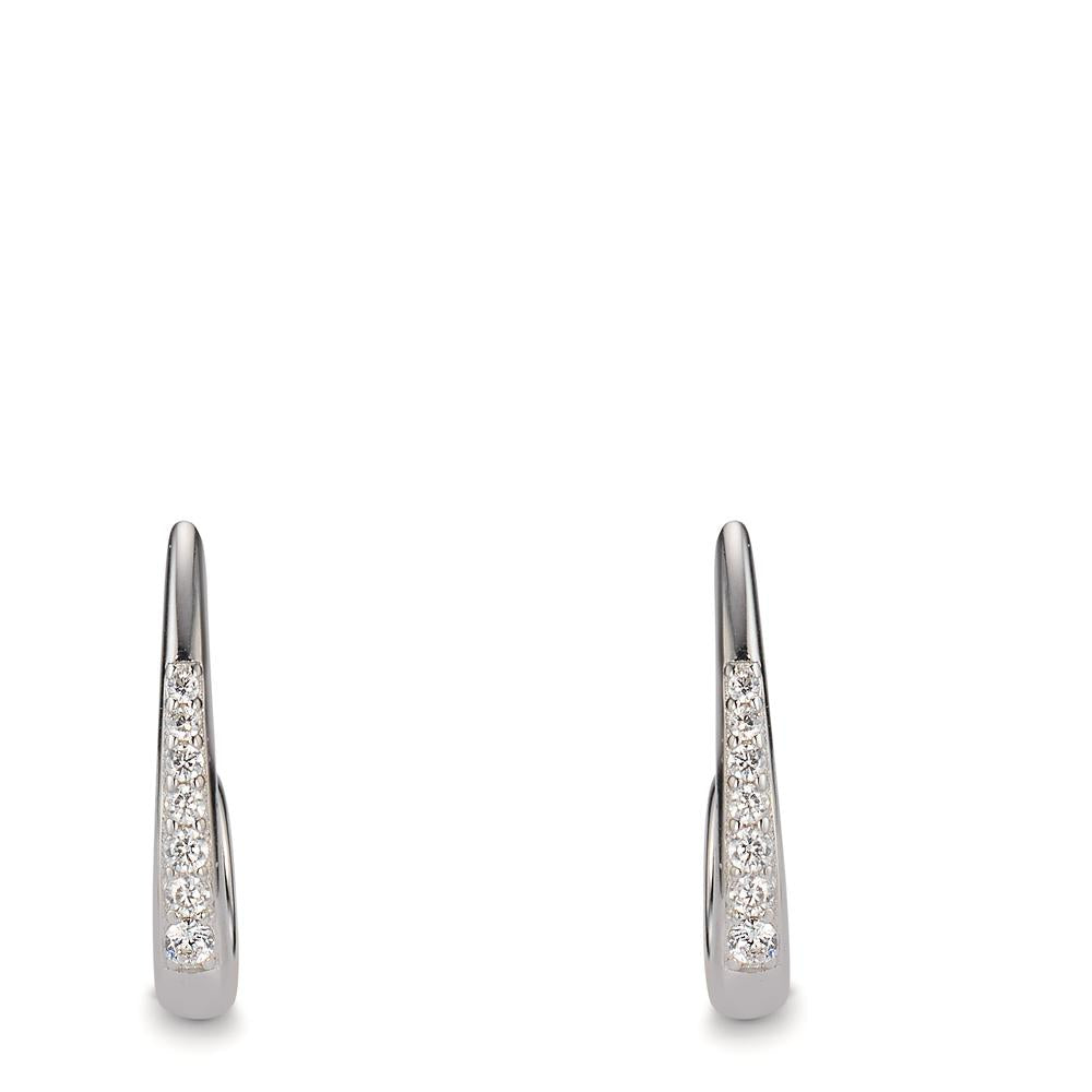 Drop Earrings Silver Zirconia 14 Stones Rhodium plated