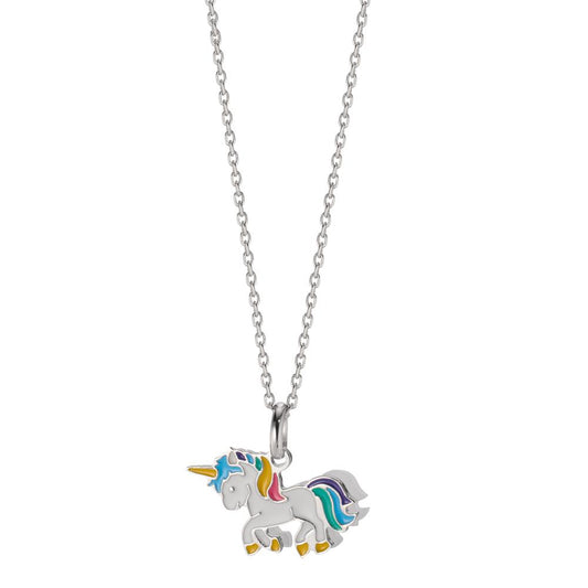 Necklace with pendant Silver Rhodium plated Unicorn 36-38 cm