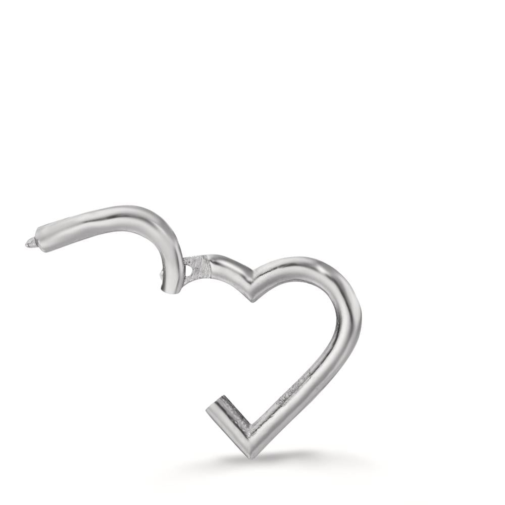 Piercing 18k White Gold Heart Ø10 mm