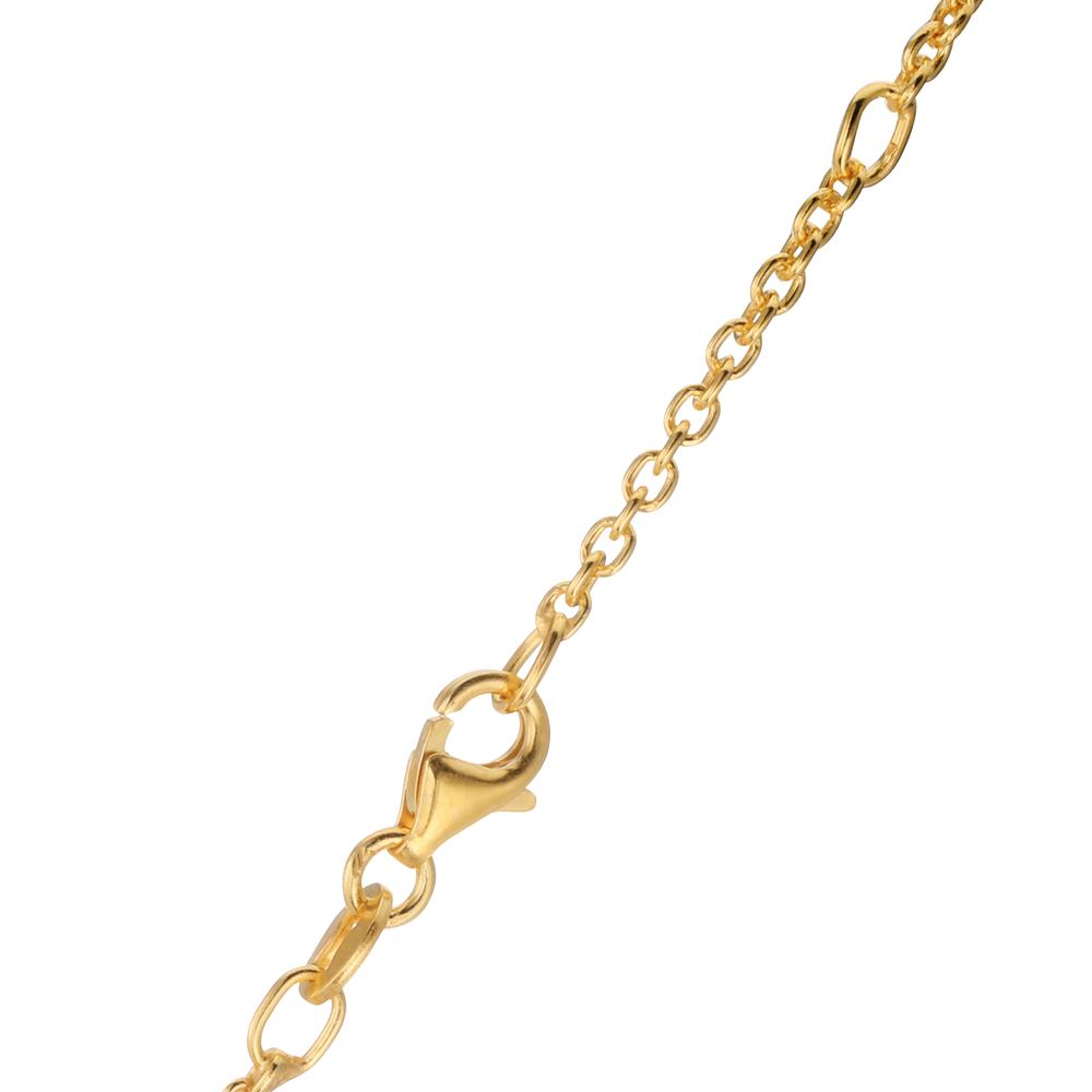 Necklace with pendant Silver Yellow Gold plated 36-38 cm