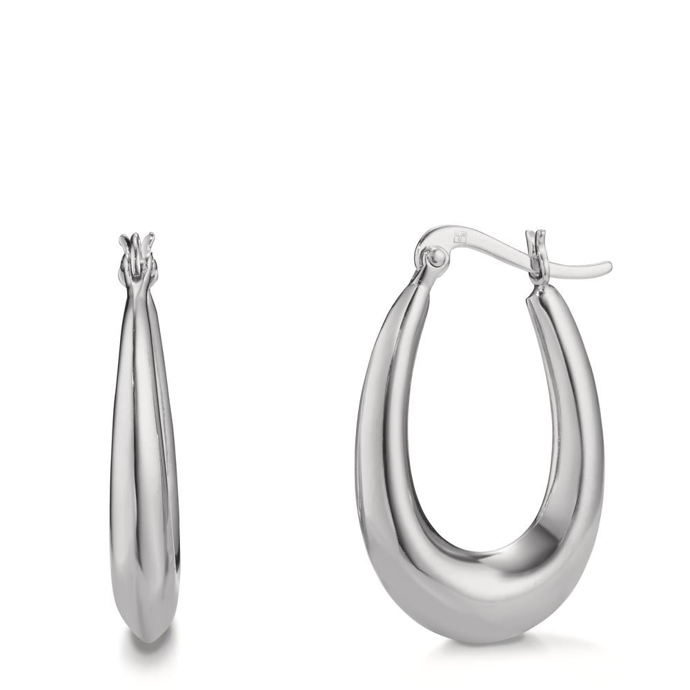 Hoop earrings Silver Rhodium plated