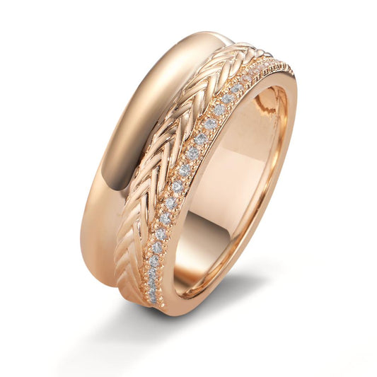 Ring Bronze Zirconia Yellow Gold plated