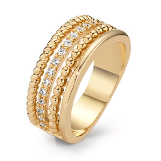 Ring Bronze Zirconia gold plated 3 microns