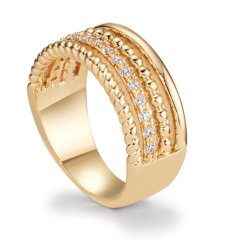 Ring Bronze Zirconia gold plated 3 microns