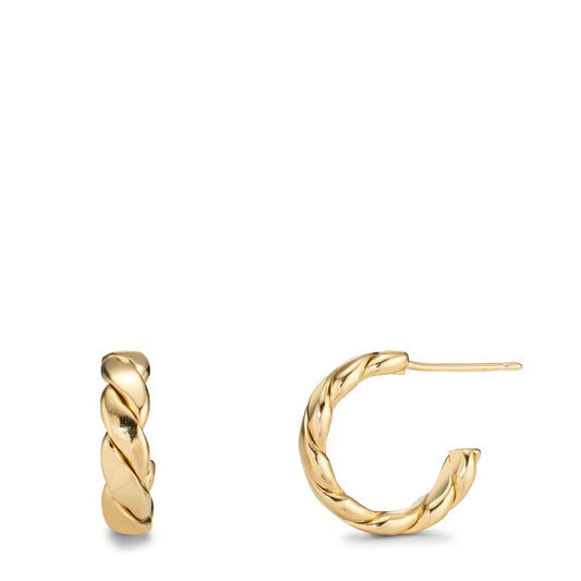 Hoop earrings Bronze gold plated 3 microns