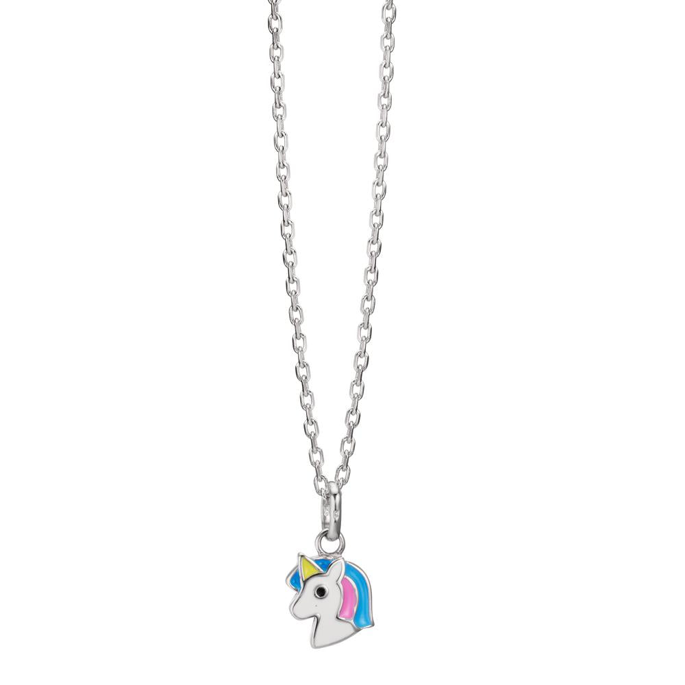 Necklace with pendant Silver Rhodium plated Unicorn 36-38 cm