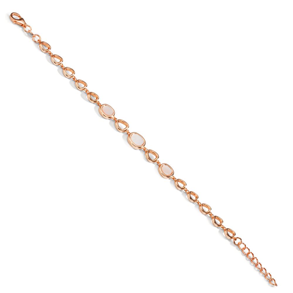 Bracelet Silver Rose Gold plated Mother of pearl 16-19 cm